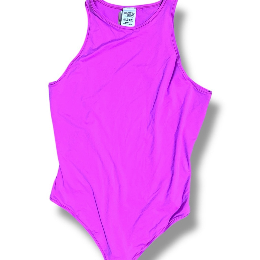 NWT Women's PINK Victoria's Secret Fuchsia Sleep Bodysuit- XL
